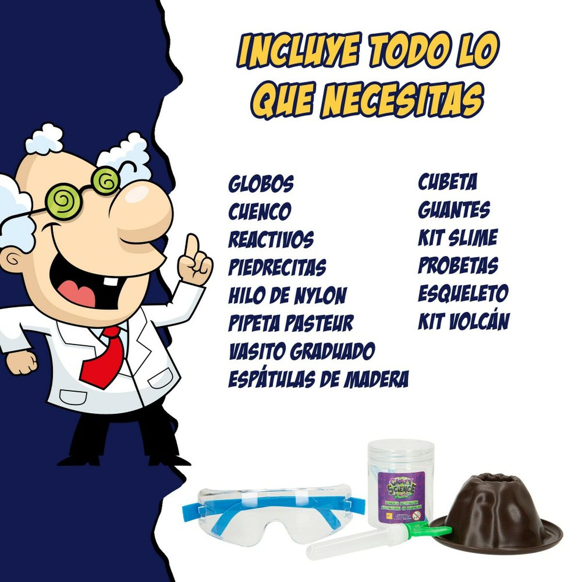 Joc de știință Lisciani El gran laboratorio del científico loco ES (4 Unități) - Jucarii si jocuri, Învățare și educație