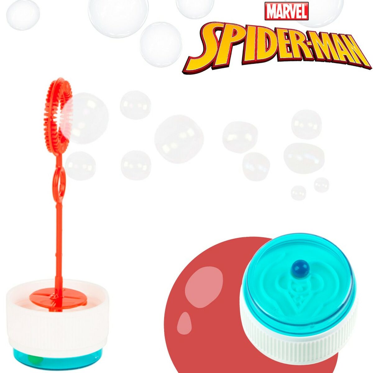 Aparat baloane săpun Spider-Man 60 ml 3,8 x 11,5 x 3,8 cm (216 Unități) - Jucarii si jocuri, În aer liber și sport