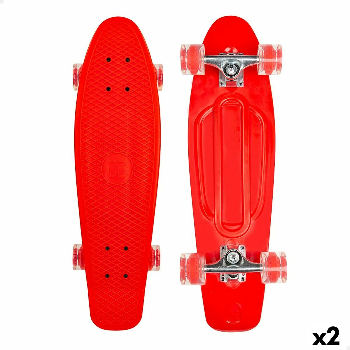 Skateboard Colorbaby Roșu (2 Unități) - Jucarii si jocuri, În aer liber și sport
