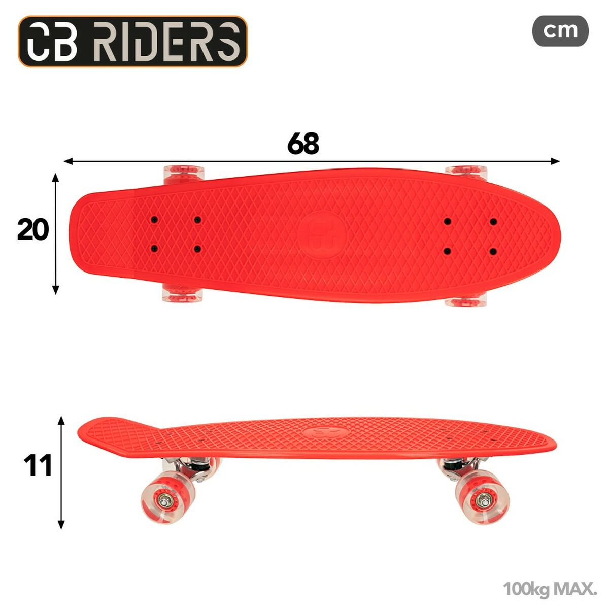 Skateboard Colorbaby Roșu (2 Unități) - Jucarii si jocuri, În aer liber și sport