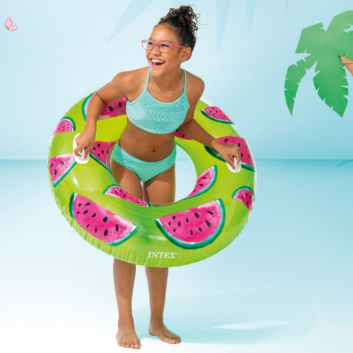 Colac Gonflabil Gogoașă Intex Tropical Fruits Ø 107 cm (12 Unități) - Jucarii si jocuri, În aer liber și sport