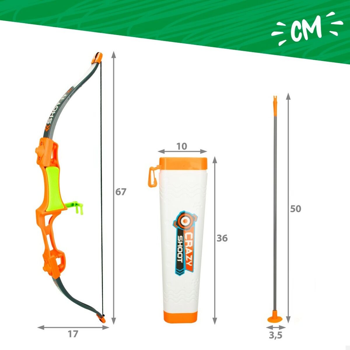 Set de tir cu țintă Colorbaby 3,5 x 67 x 15 cm (6 Unități) - Jucarii si jocuri, În aer liber și sport