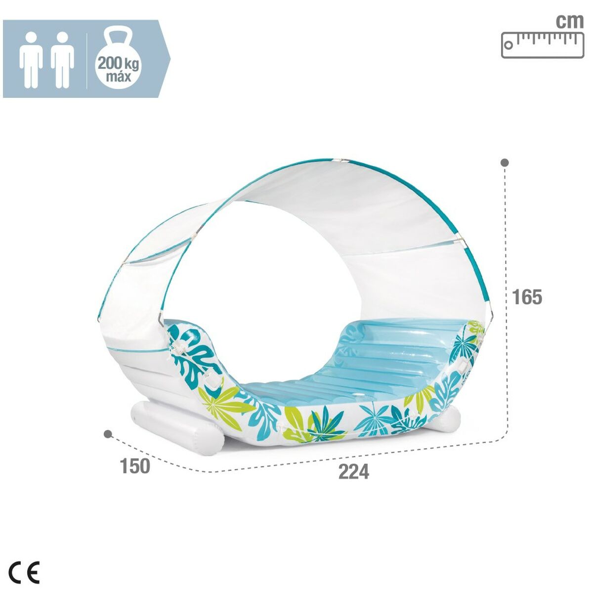 Saltea gonflabilă Intex 224 x 165 x 150 cm (2 Unități) - Jucarii si jocuri, În aer liber și sport