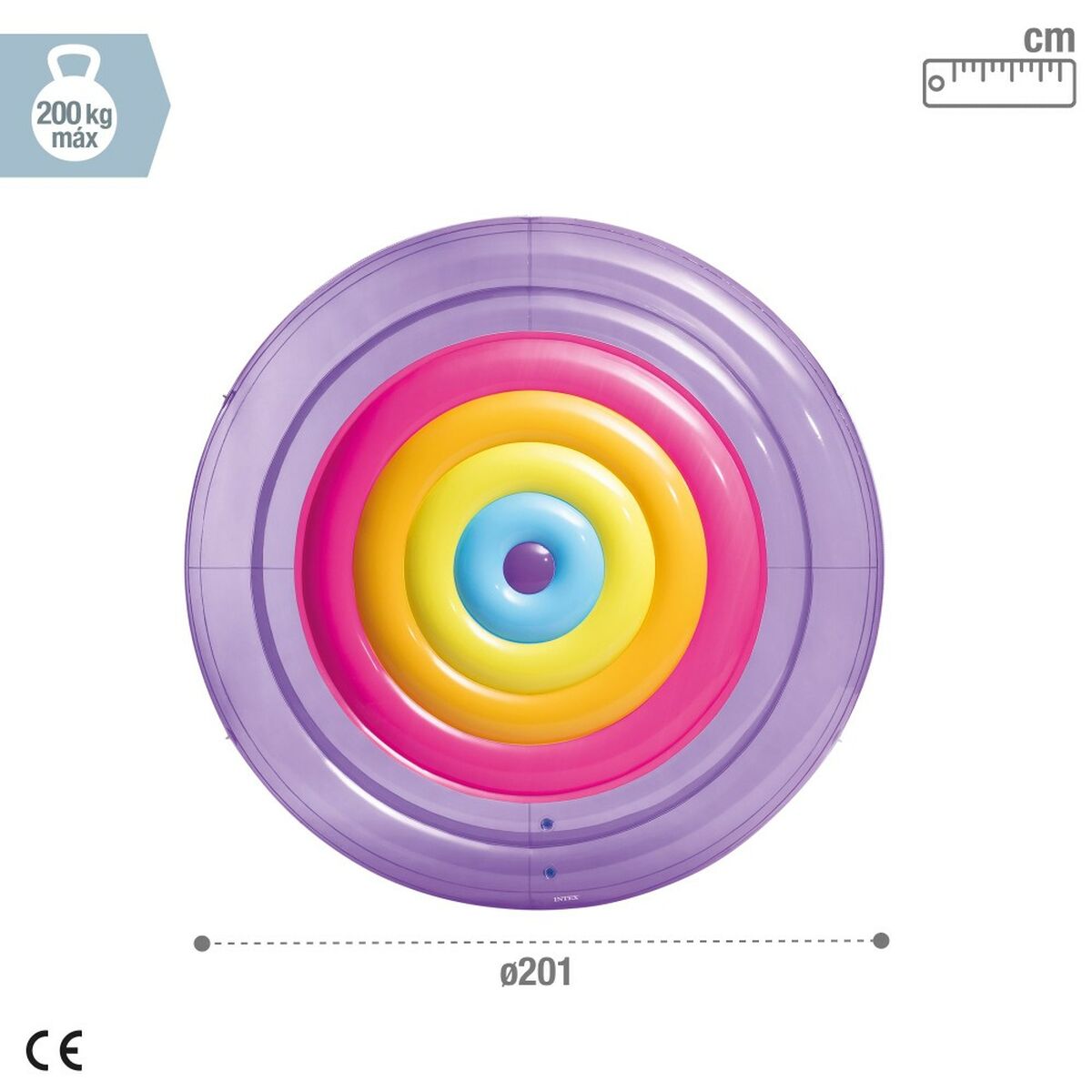 Saltea gonflabilă Intex 206 x 24 x 206 cm (3 Unități) - Jucarii si jocuri, În aer liber și sport
