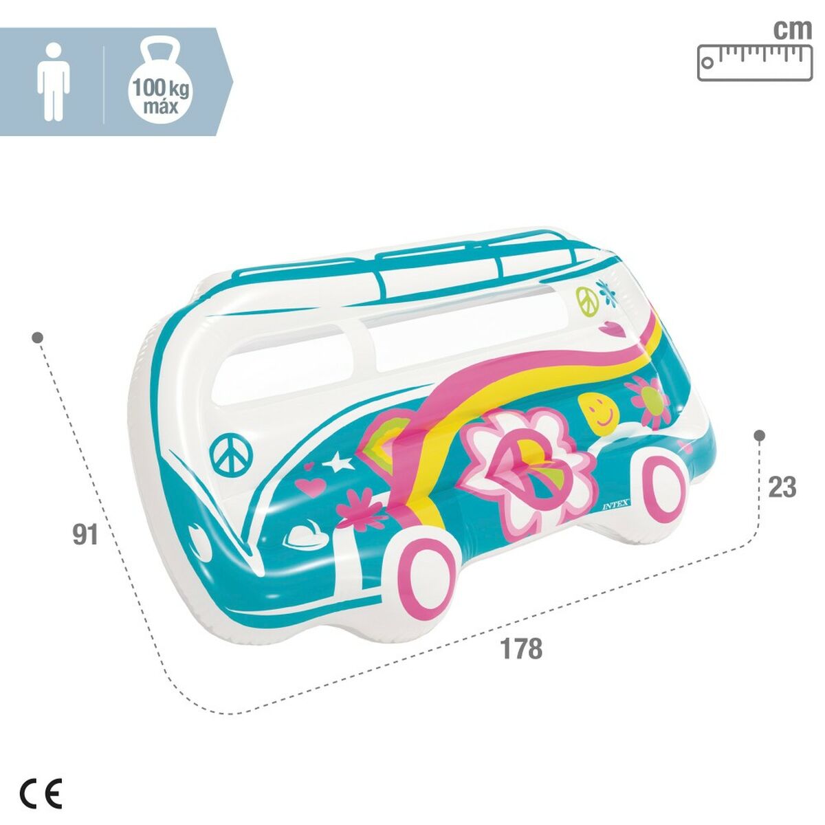 Saltea gonflabilă Intex Furgonetă 178 x 91 x 23 cm (6 Unități) - Jucarii si jocuri, În aer liber și sport