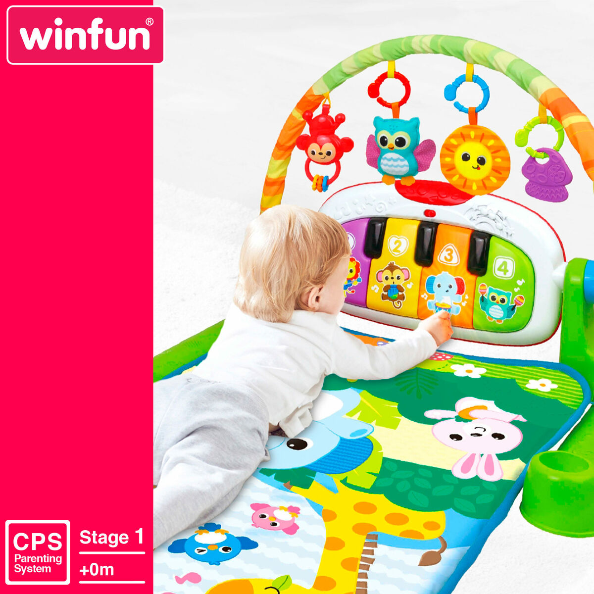 Saltea de joacă Winfun Pânză Plastic 63 x 43 x 91 cm (2 Unități) - Bebelus, Activitate și divertisment