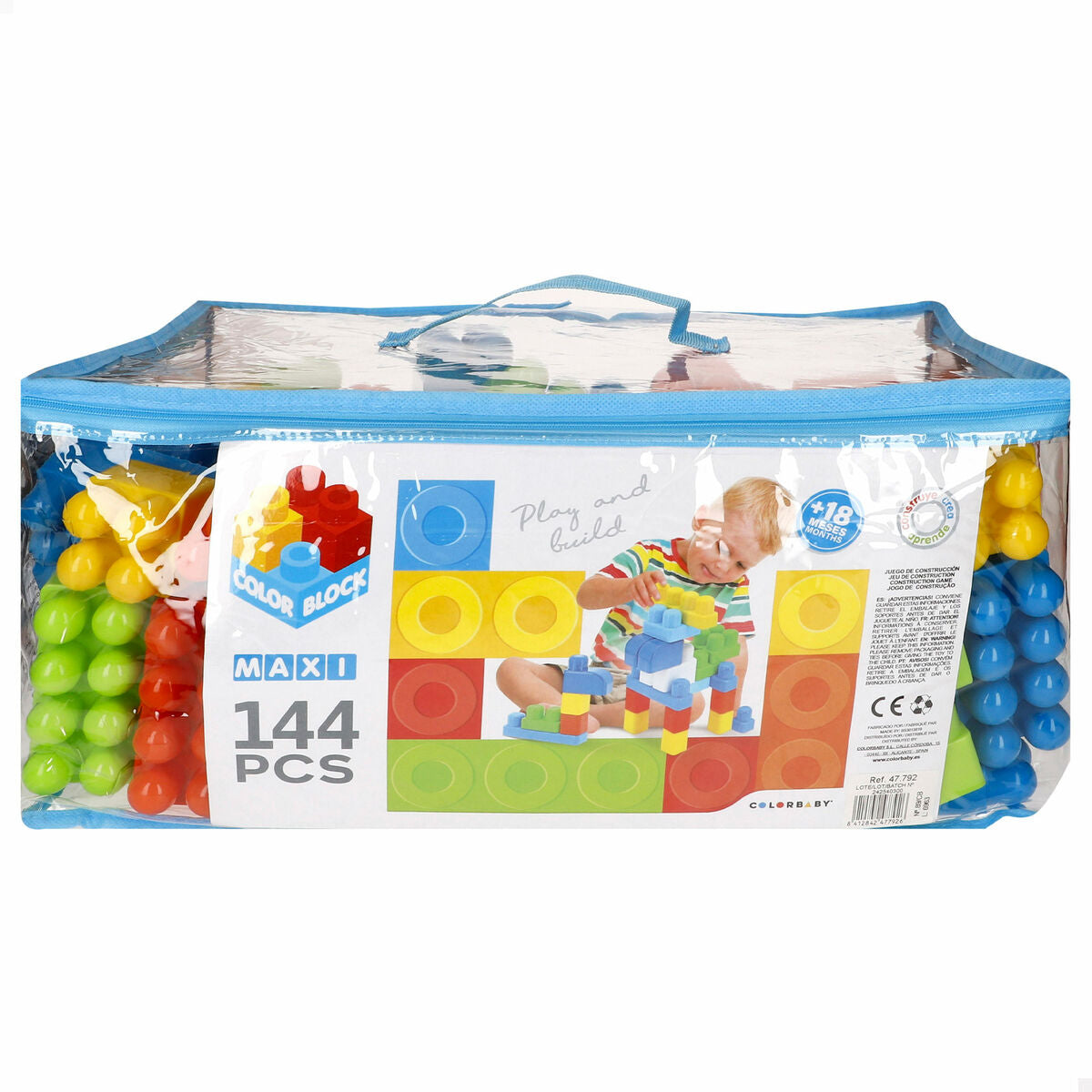 Plăci de Construcții Color Block 144 Piese - Jucarii si jocuri