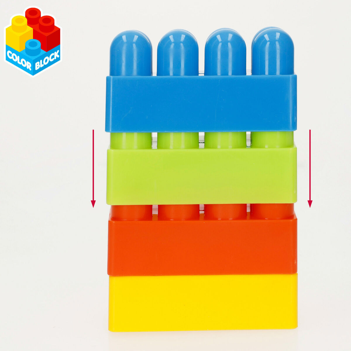 Plăci de Construcții Color Block 144 Piese - Jucarii si jocuri