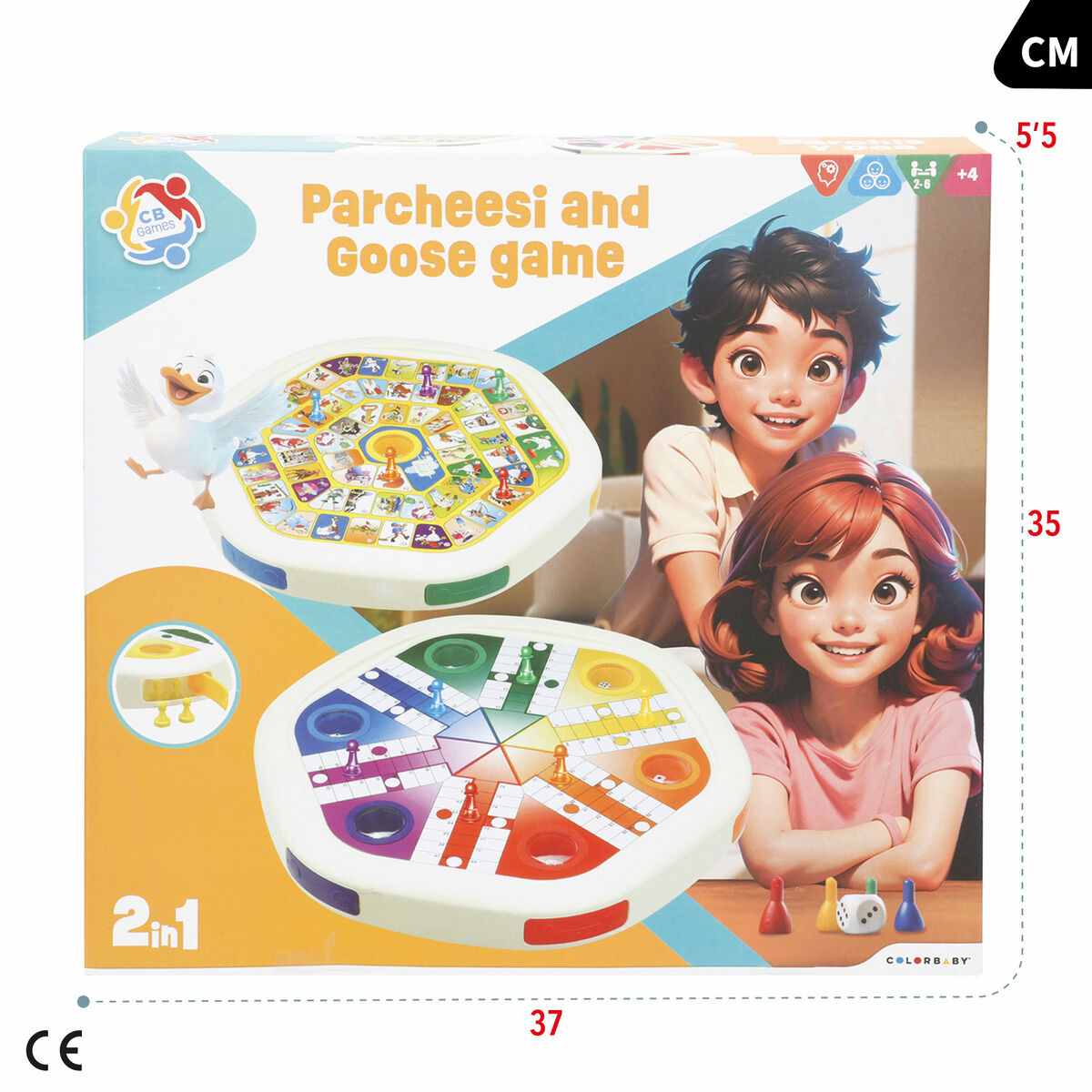 Parchis și Jocul Gâștelor Automat Colorbaby (6 Unități) - Jucarii si jocuri, Jocuri și accesorii
