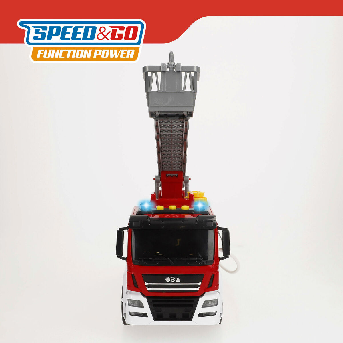 Mașină de pompieri cu girofar și sirenă Speed & Go 34 x 25 x 12 cm (4 Unități) - Jucarii si jocuri, Vehicule