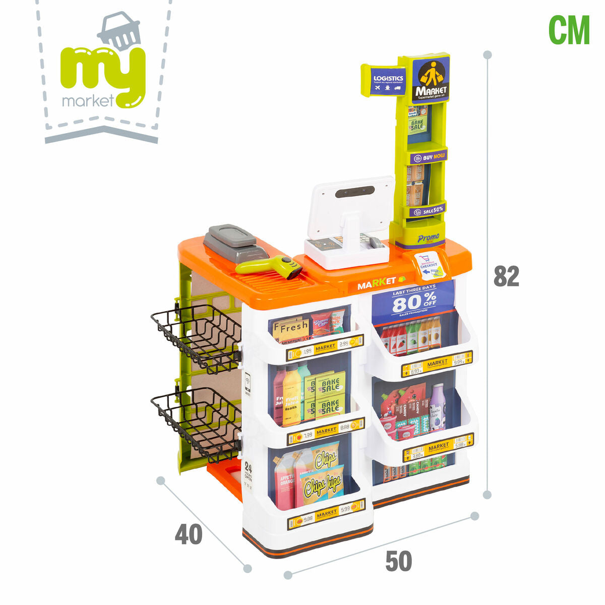 Supermarket de jucării Colorbaby 50 x 82 x 42 cm 50 Piese 2 Unități - Jucarii si jocuri, Imitații de jocuri