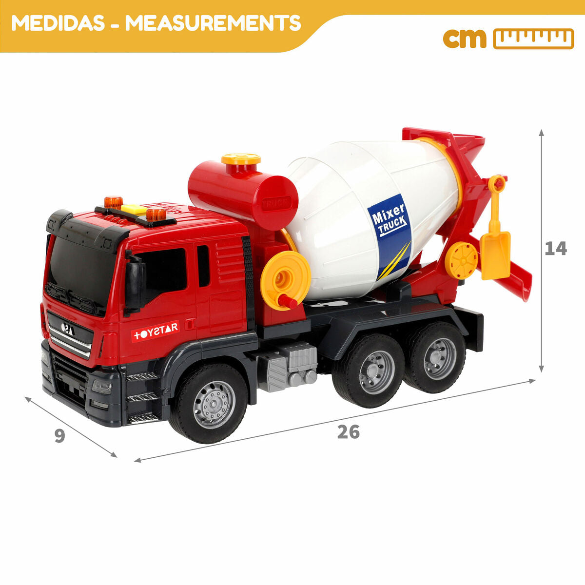 Autobetonieră Speed & Go 26 x 14 x 9 cm (6 Unități) - Jucarii si jocuri, Vehicule