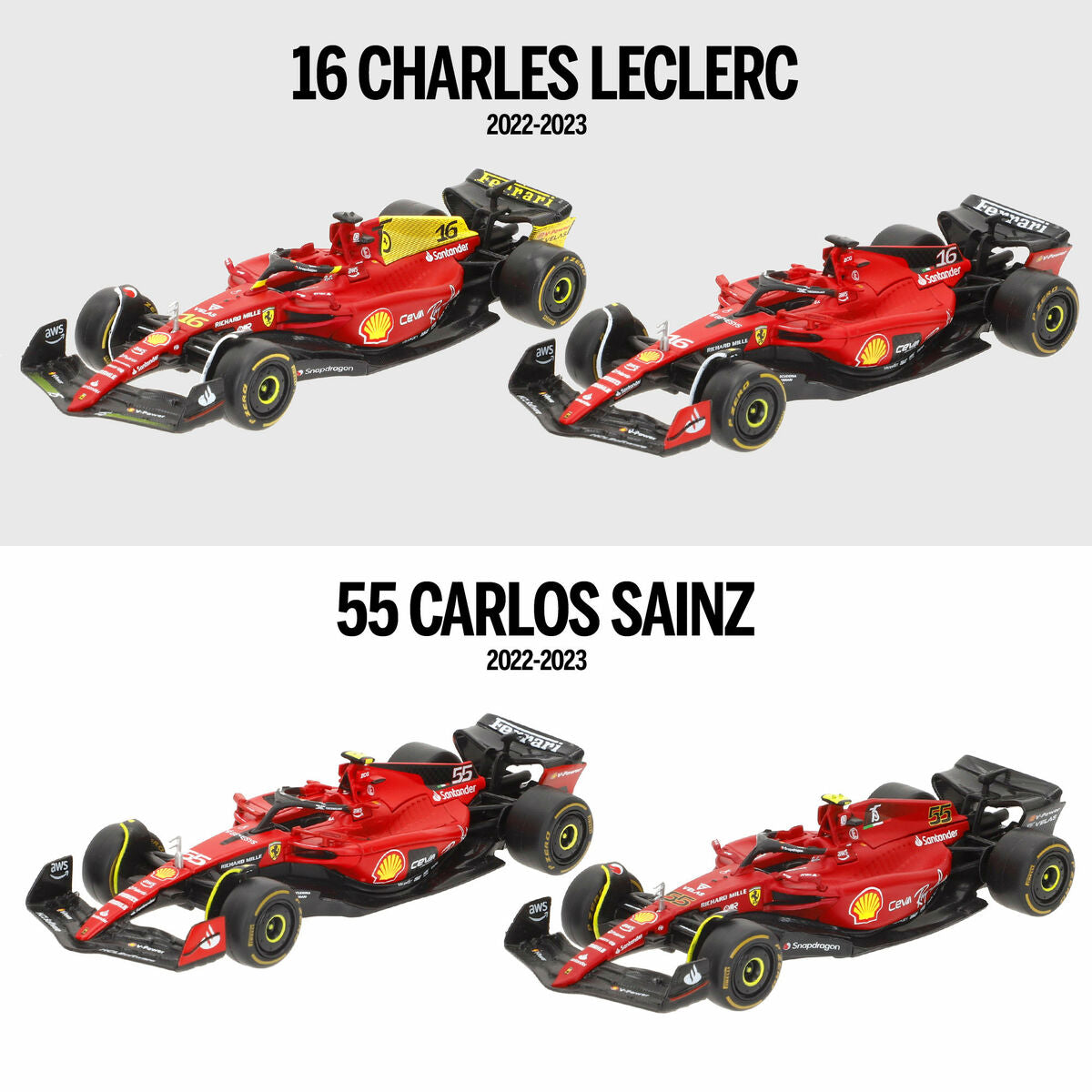 Mașină de jucărie Ferrari LECLERC (4 Unități) - Jucarii si jocuri, Vehicule