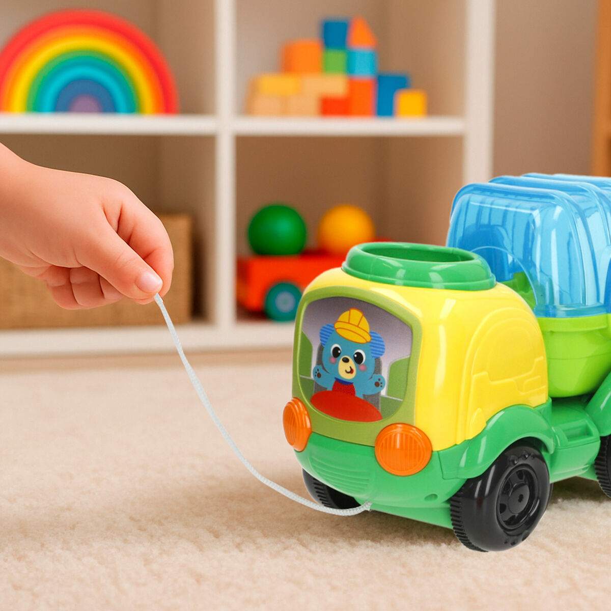 Jucărie de tras și împins Winfun 25 x 17 x 12 cm (4 Unități) - Bebelus, Jucăriile copilăriei timpurii
