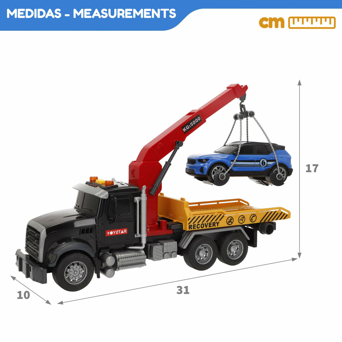Camion cu Macara Speed & Go 31 X 17 X 10 CM (6 Unități) - Jucarii si jocuri, Vehicule