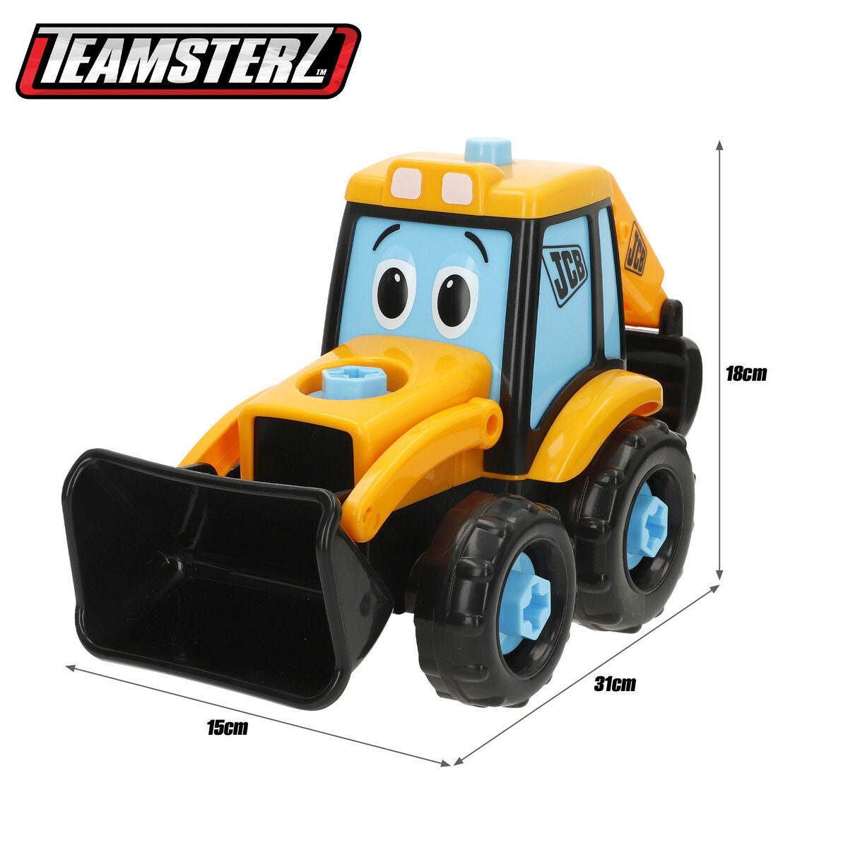 Camion Excavator cu Cupă Întoarsă Teamsterz 31 X 18 X 15 CM (4 Unități) - Jucarii si jocuri, Vehicule