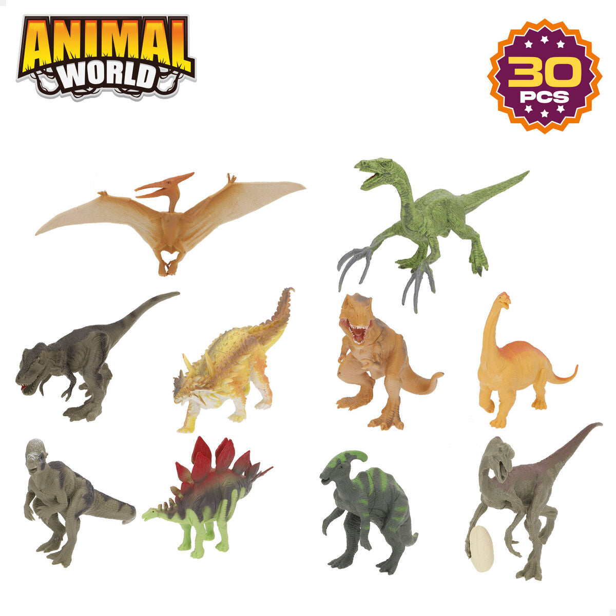 Set de Dinozauri Colorbaby 18 x 10 x 6 cm 30 Piese 4 Unități - Jucarii si jocuri, Păpuși și figurine