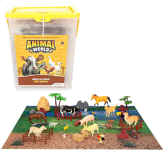 Set de Animale de Fermă Colorbaby Plastic 16 x 12 x 4 cm (4 Unități) - Jucarii si jocuri, Păpuși și figurine
