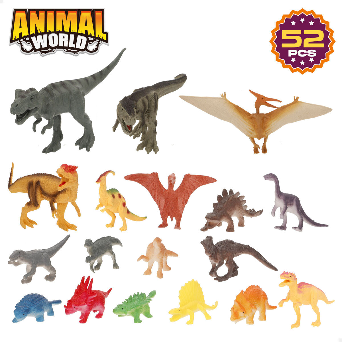 Set de Dinozauri Colorbaby 20 x 12 x 7 cm 52 Piese 4 Unități - Jucarii si jocuri, Păpuși și figurine