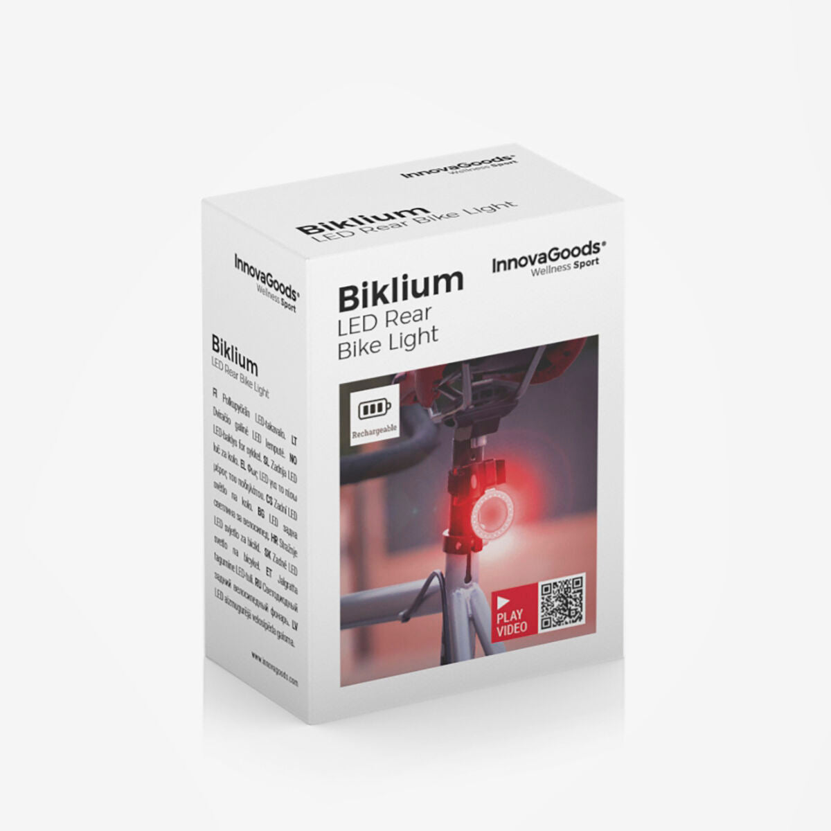 Lumina LED spate pentru bicicletă Biklium InnovaGoods - Sport și în aer liber, Ciclism