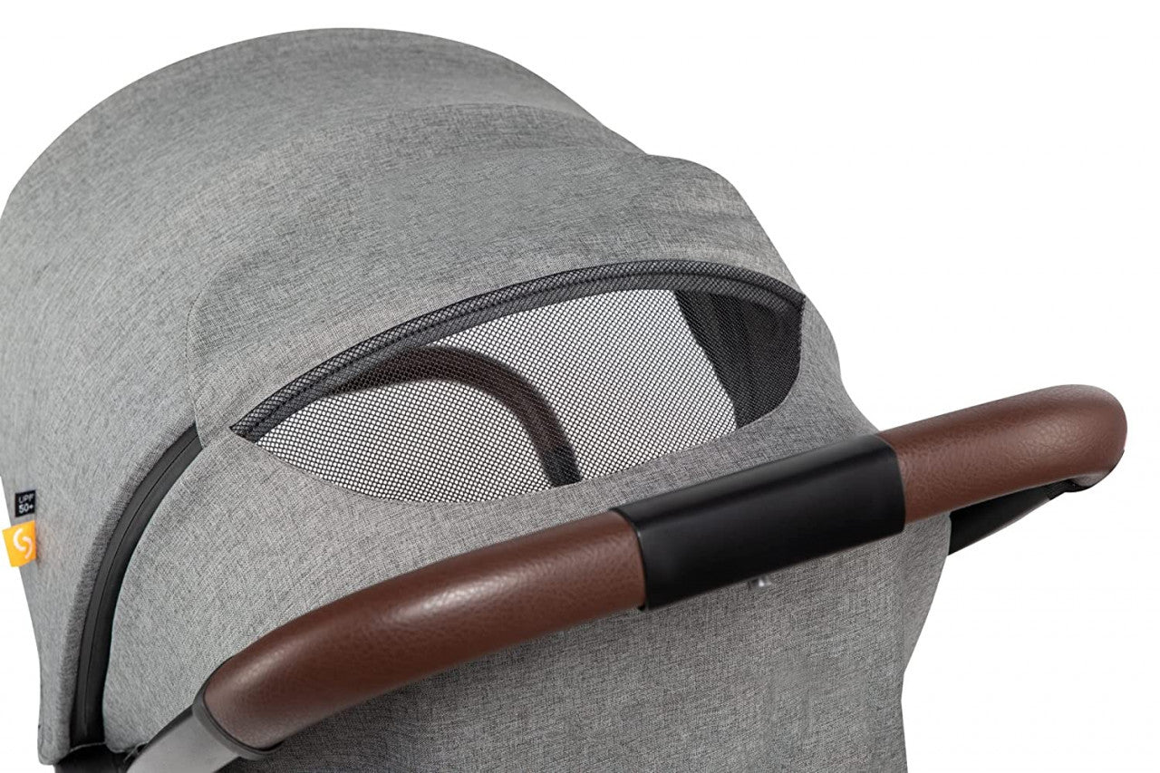 Carucior sport pliabil Skiddou Espoo+ Evening Shadow, ultracompact pentru calatorii, Gri inchis