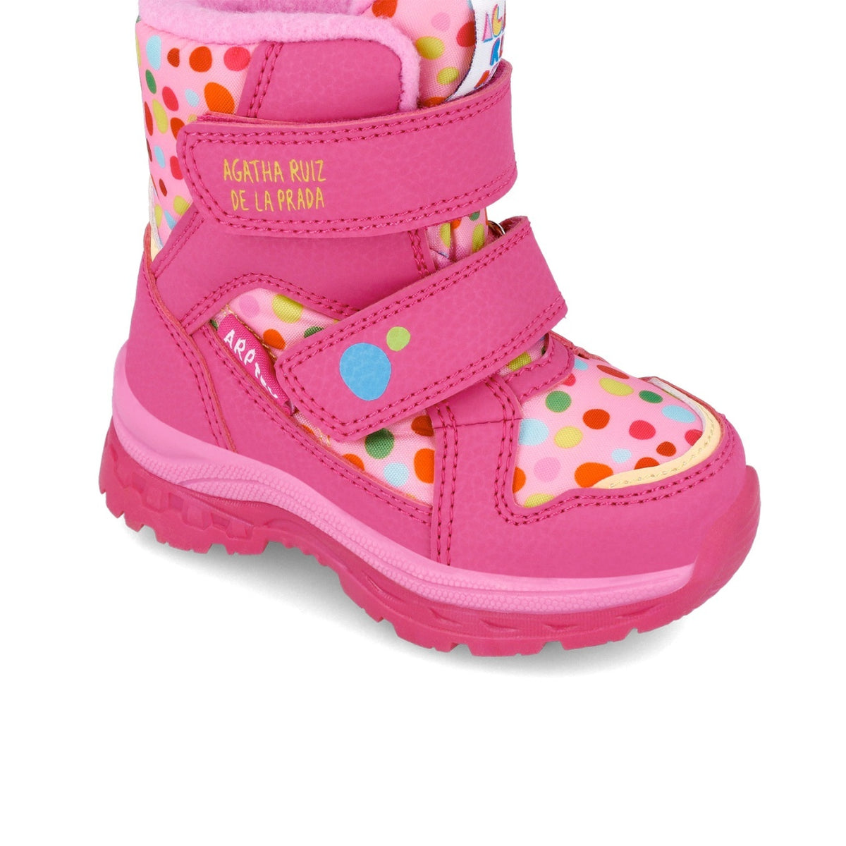 Cizmulite pentru fetite cu buline, Agatha Ruiz De La Prada, roz -