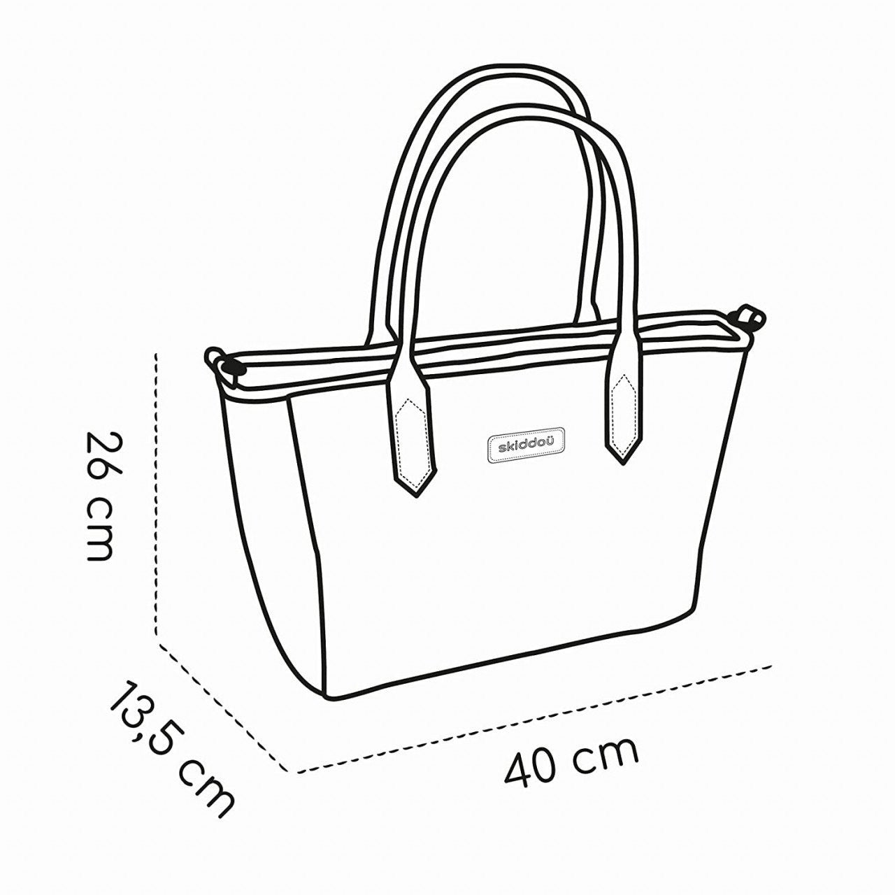 Geanta multifunctionala pentru parinti Skiddou Ingrid, Onyx, Negru