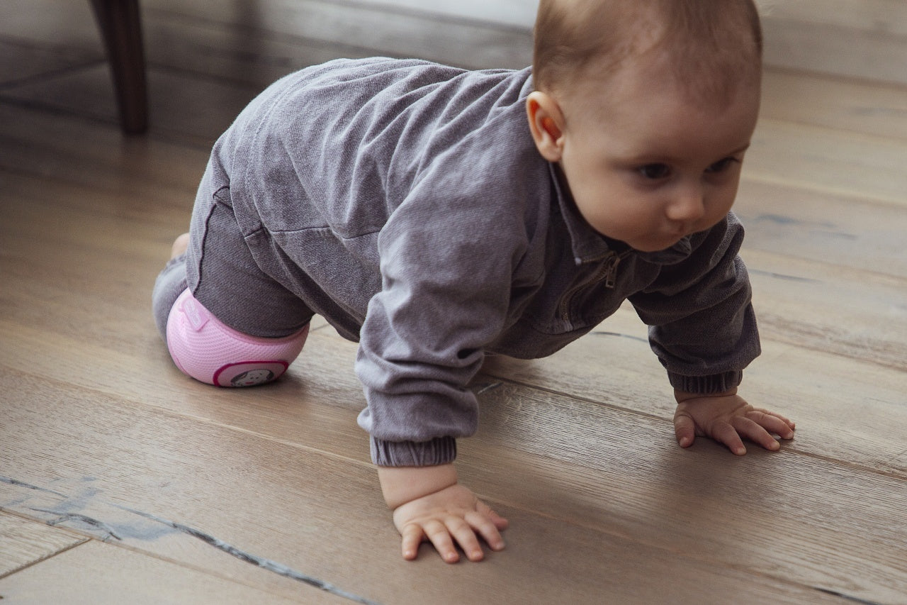 Genunchiere de protectie pentru bebelusi BabyJem, Roz