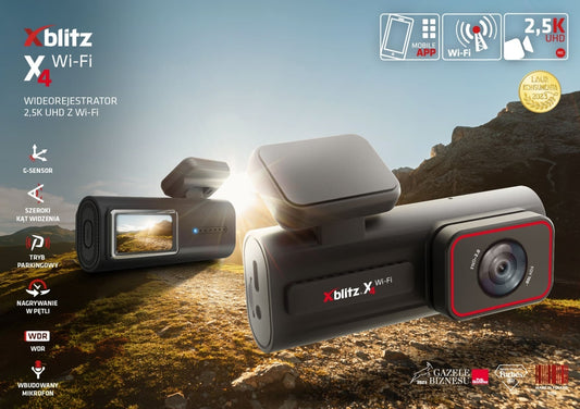 Neno Xblitz X4 - Cameră auto Wi-Fi, 2.5K UHD, WDR, G-Sensor, Mod Parcare, Wi-Fi, Ecran IPS 1.5”