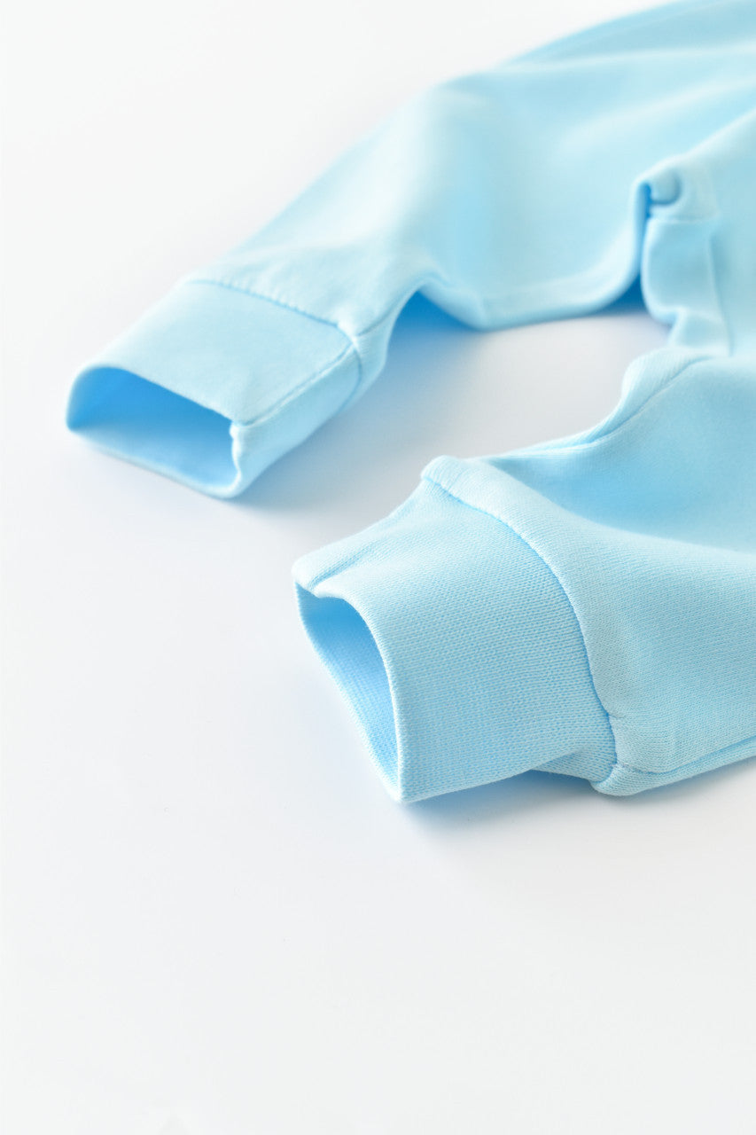 Pantaloni Bebe Unisex din bumbac organic Bleu BabyCosy