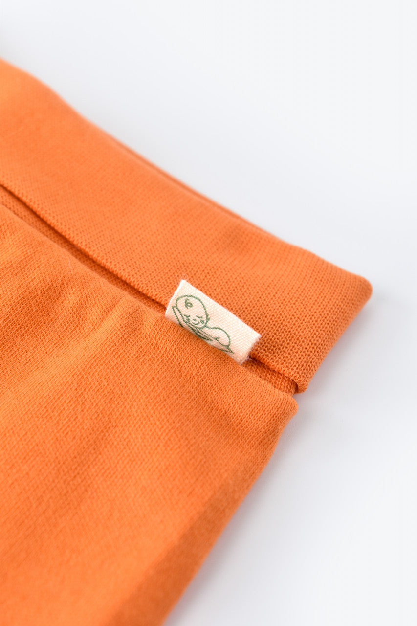 Pantaloni cu Botosei - Bumbac organic Portocaliu BabyCosy