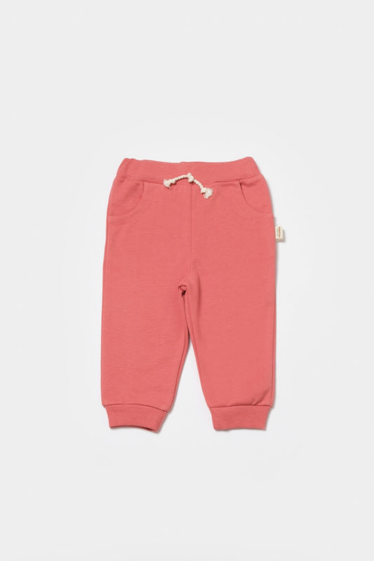 Pantaloni lungi, Two thread, 100%bumbac organic - Rose, BabyCosy - Pantaloni