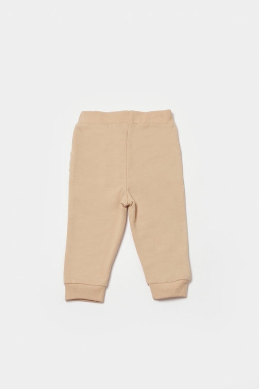 Pantaloni lungi, Two thread, 100%bumbac organic - Stone, BabyCosy - Pantaloni