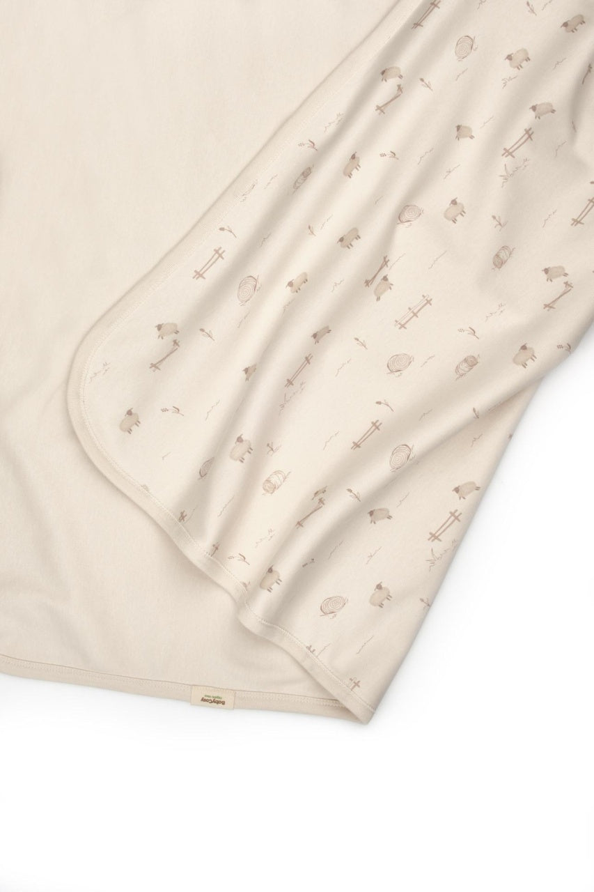 Paturica pentru nou nascut, 100% bumbac organic, Lamb, BabyCosy