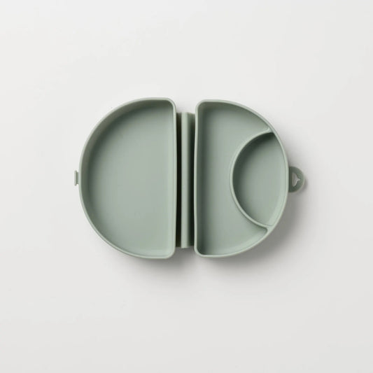 Recipient diversificare hrana bebelusi Miniware Silifold, 100% din silicon alimentar, Sage -