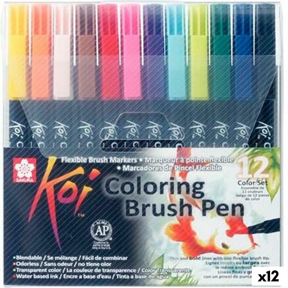 Set de Carioci Talens Sakura KOI Multicolor 12 Piese (12 Unități) - Birou și papetărie, Pixuri, creioane și articole de scris