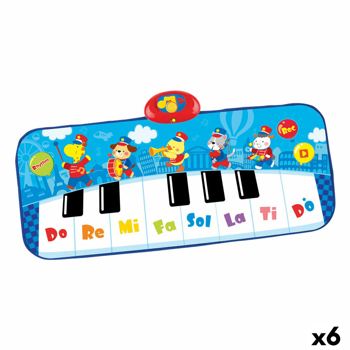 Pian jucărie Winfun 90 x 0,5 x 38 cm Albastru animale (6 Unități) - Jucarii si jocuri, Instrumente muzicale pentru copii