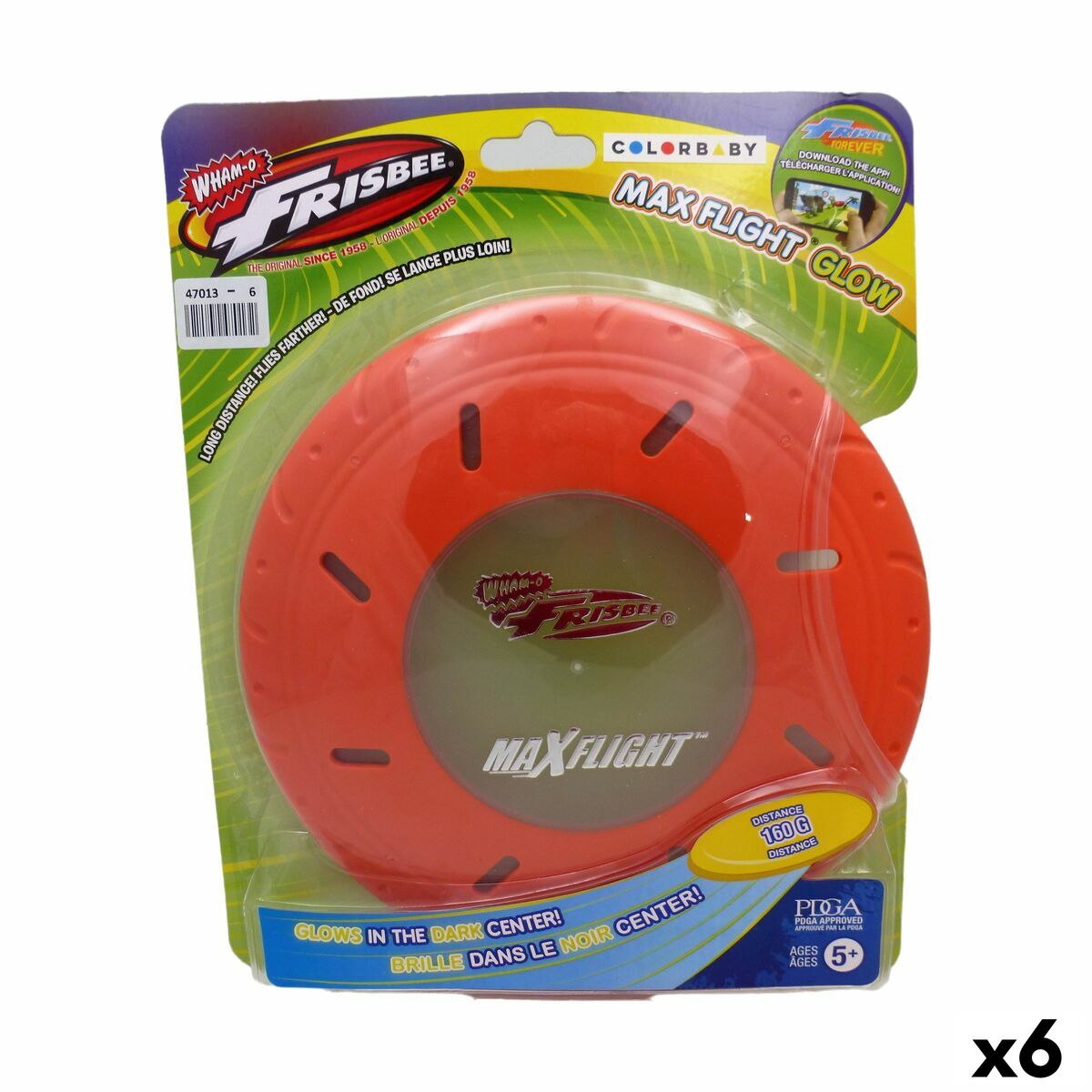 Frisbee Wham-O 22 x 2,5 x 22 cm (6 Unități) - Jucarii si jocuri, În aer liber și sport