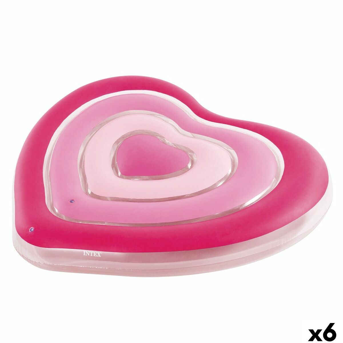 Saltea gonflabilă Intex Inimă 135 x 155 x 25 cm Roz (6 Unități) - Jucarii si jocuri, În aer liber și sport