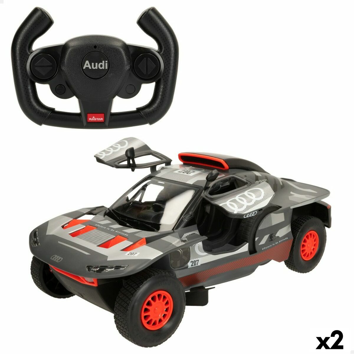 Mașină Radio Control Audi 1:14 33 x 14 x 16 cm (2 Unități) - Jucarii si jocuri, Vehicule