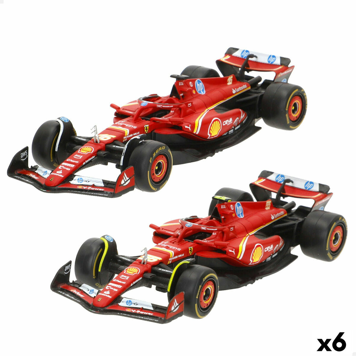Mașină de jucărie Ferrari F1 2024 SF24 (6 Unități) - Jucarii si jocuri, Vehicule