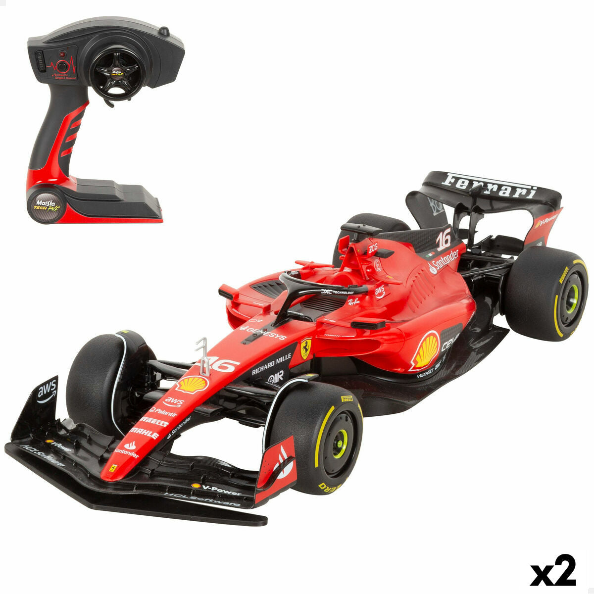 Mașină Radio Control Ferrari F1 2023 1:10 (2 Unități) - Jucarii si jocuri, Vehicule