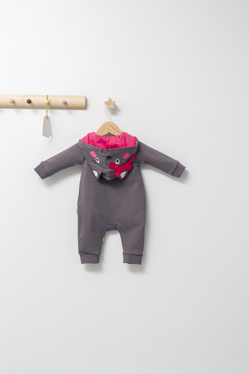 Salopeta cu gluga pentru bebelusi Colorful autum, Tongs baby
