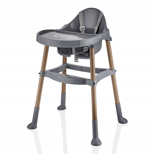 Scaun de masa BabyJem, pentru bebe, multifunctional, cu tavita si suport pentru picioare -