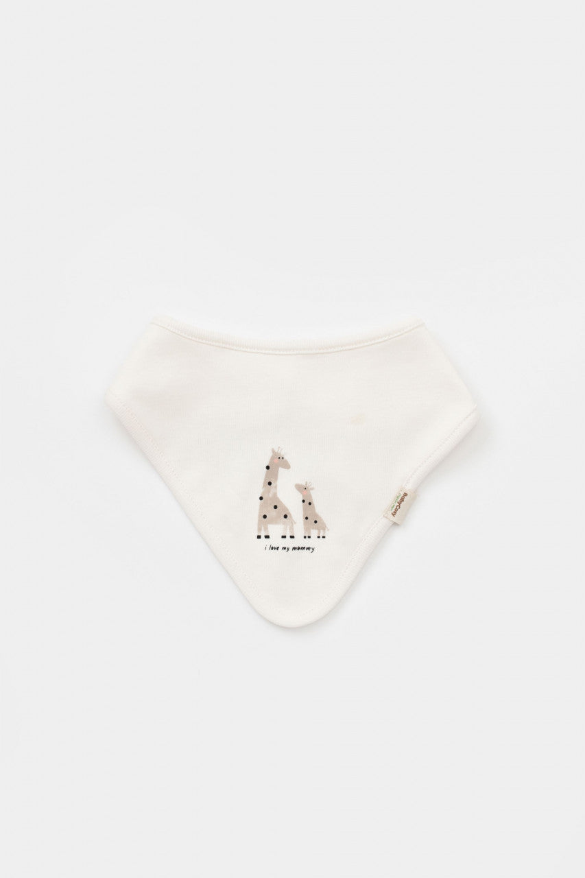 Set 2 bavete Girafa, BabyCosy, Ecru/Mink