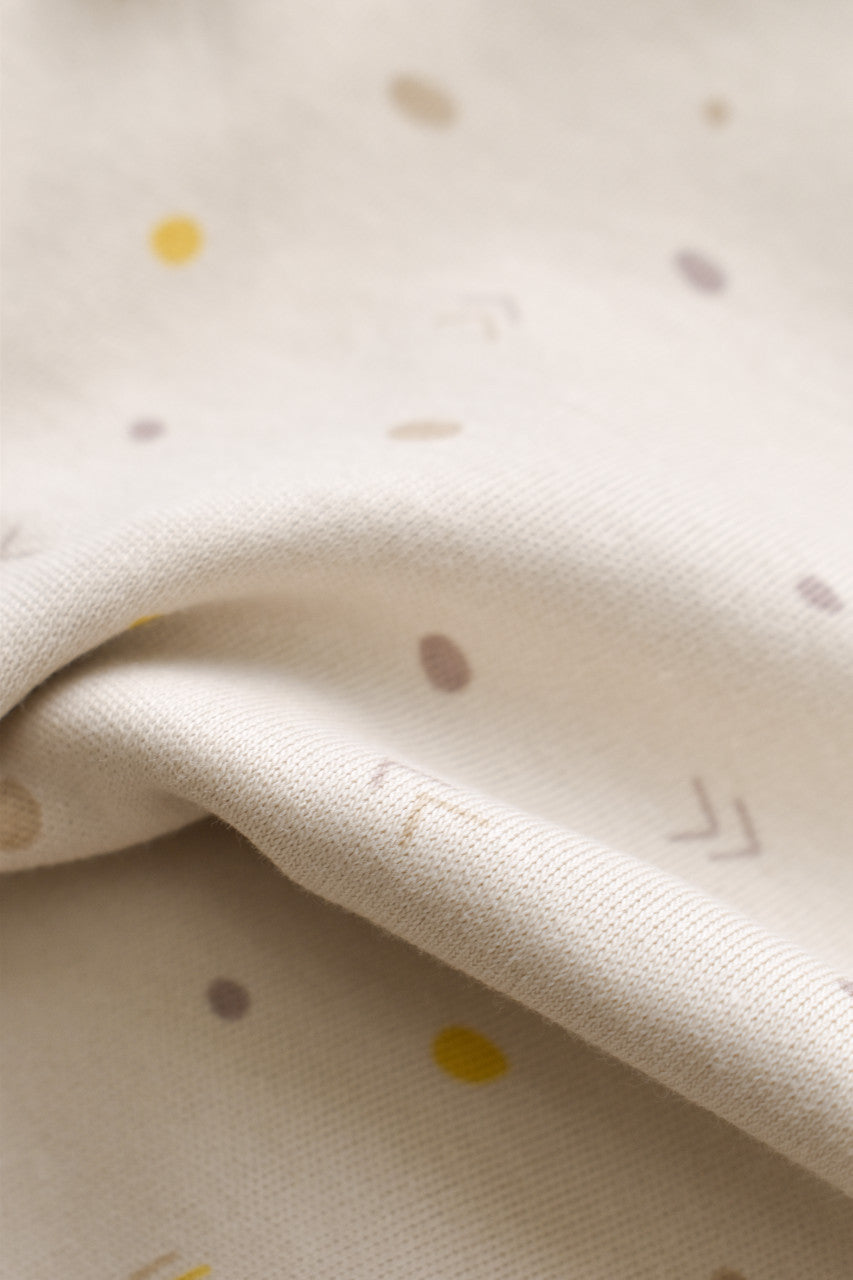 Set 2 body-uri fara maneci bebe unisex -100% bumbac organic - Crem cu buline, BabyCosy