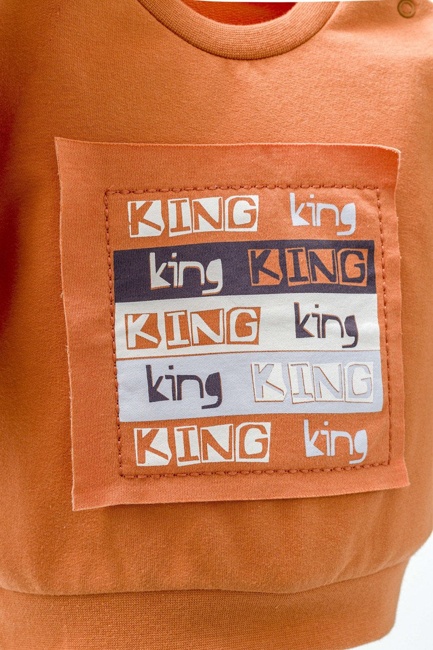 Set 2 piese cu bluzita si pantalonasi cu buzunare King, Tongs baby