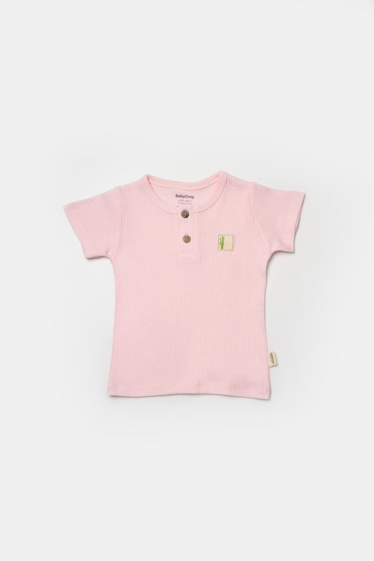 Set 2 tricouri Bamboo,roz, BabyCosy, 50% bumbac+50%bambus - Tricou