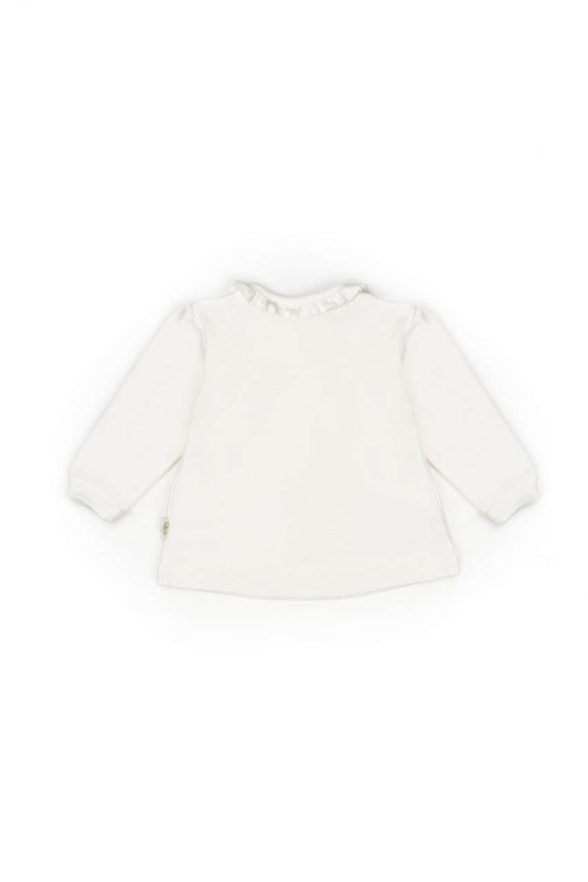 Set bluză și pantalon, Bow, BabyCosy, 100%bumbac organic, Stone