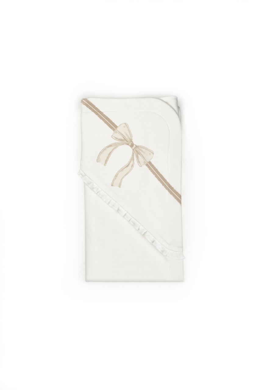 Set de 10 piese pentru nou nascut, Bow, stone, 100% bumbac organic, BabyCosy